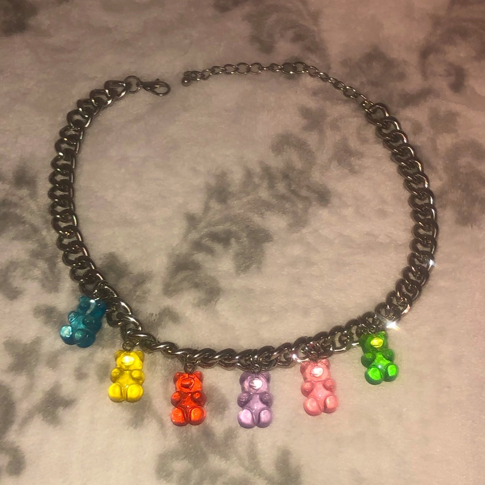Rainbow Gummy Bear Chain Choker